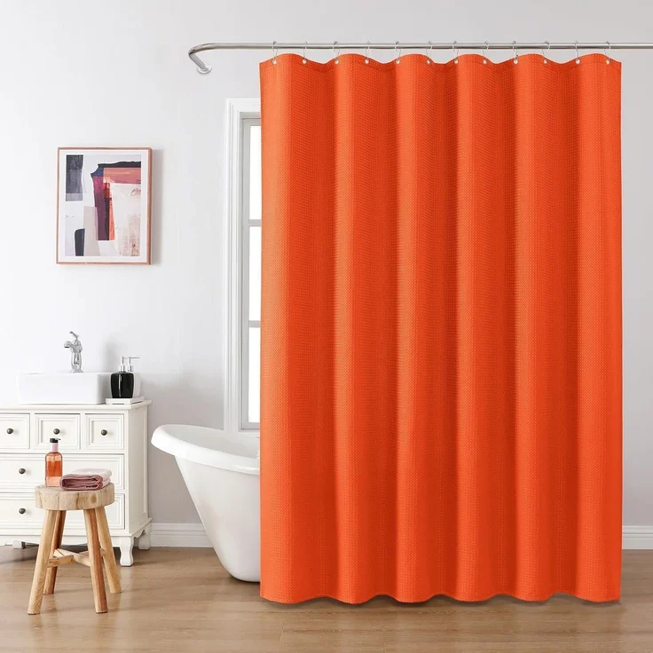 Duschvorhang Waffel Waffel - Orange H244 x B182 cm (1er Pack) – Bild 2