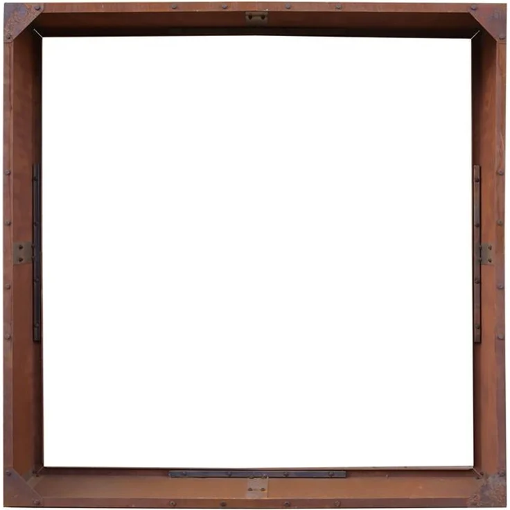 Cortenstahl Sichtschutzwand Brennholzregal 150x150x38 cm Rost Holzlager Edelrost – Bild 11