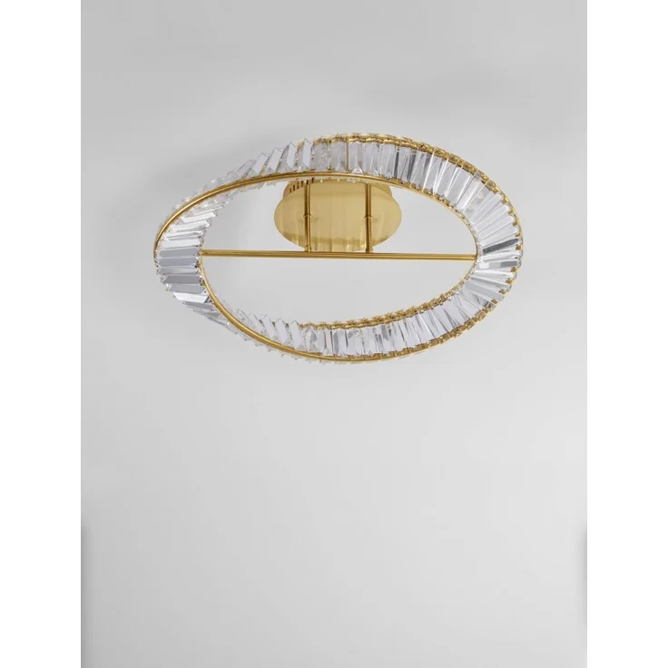 Nova Luce 9333060 AURELIA LED Deckenleuchte 60cm 3500K Gold Kristall – Bild 4