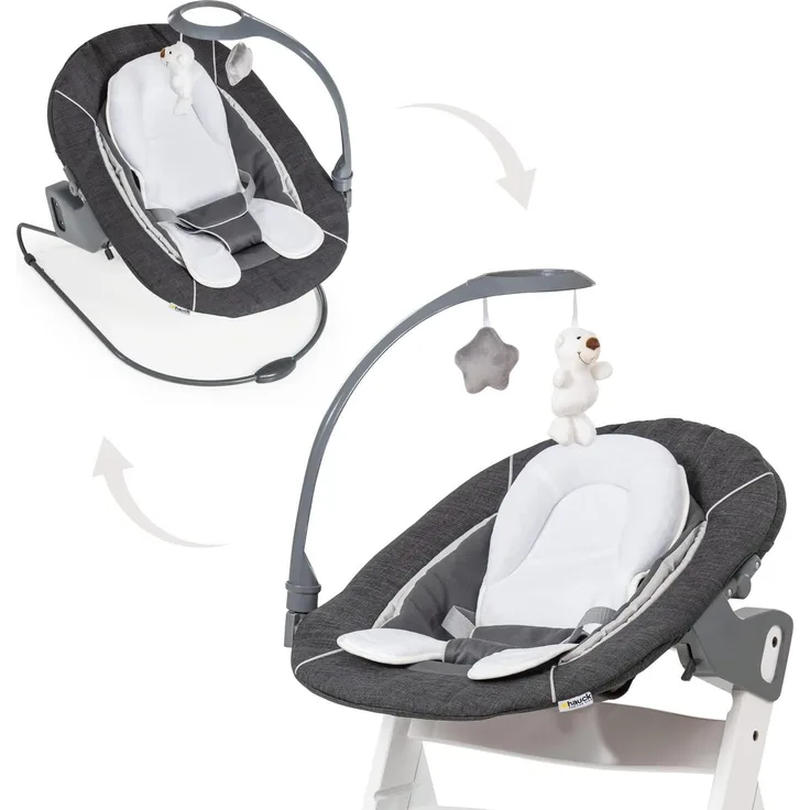 Hauck Core Babywippe Wippe Alpha Bouncer Deluxe Melange grey