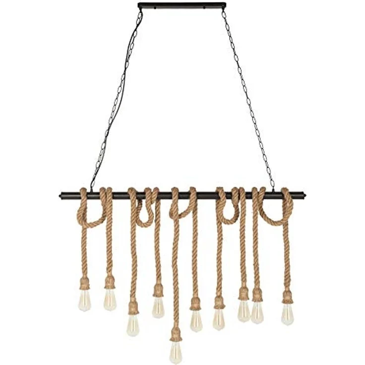 riess-ambiente Hängeleuchte SEVEN SEAS II 120cm natur, ohne Leuchtmittel, Wohnzimmer · Tau · Holz · Esszimmer · Maritim – Bild 1