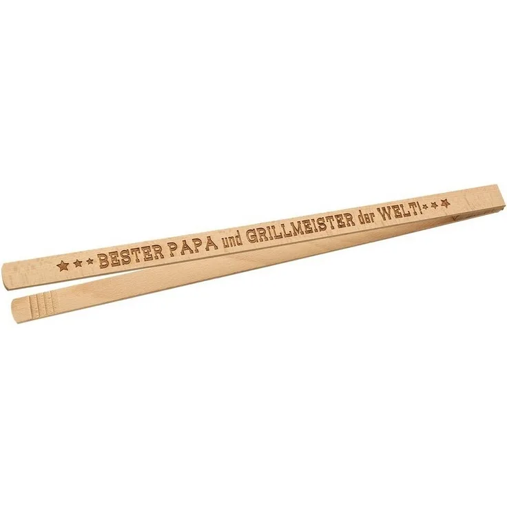 Spruchreif® Grillzange Grillzange aus Holz mit Spruch · Männergeschenk · Grillwerkzeug