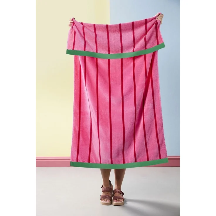 KAAT Family Strandtuch Liegetuch 100x180 cm Summer Sweet pink Streifen – Bild 2