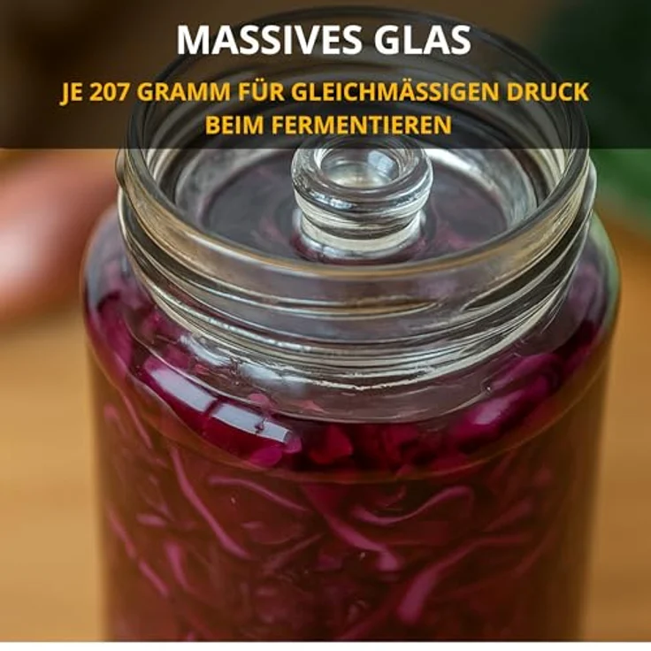 Thiru Fermentationsglas - Fermentiergewichte - Ø 7 & 8 cm - 4er- & 8er-Sets, (4-tlg) – Bild 4