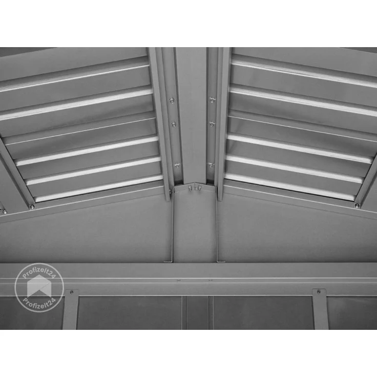 GFP Primeyard Gerätehaus Metall Gartenhaus 263x228x231 cm Geräteschuppen Satteldach anthrazit – Bild 7