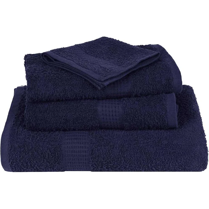 vidaXL Badetücher FROGN 4-teilig Marineblau 100x150 cm 360 g/m² 136789 – Bild 4