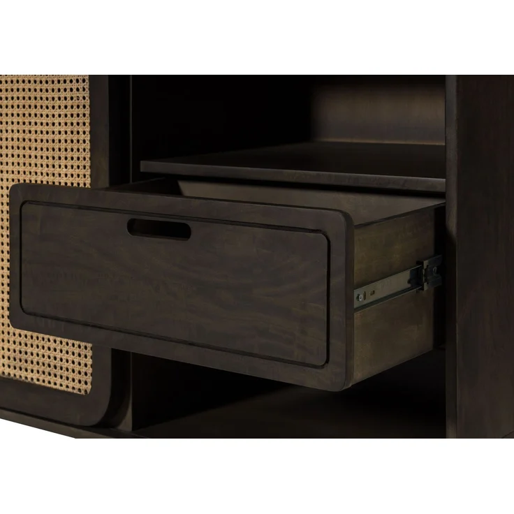 Highboard Mango 110 x 40 x 150 dunkelgrau lackiert VALENCIA #210 – Bild 5