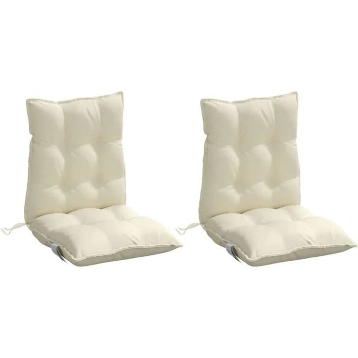 vidaXL Niedriglehner-Auflagen 2 Stk. Creme Oxford-Gewebe 377677 – Bild 3