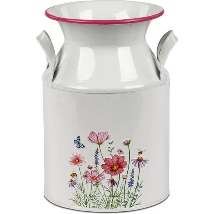 formano Übertopf Blumenwiese, Höhe: 21cm, Farbe: Weiß, Motiv: Blumen – Bild 2