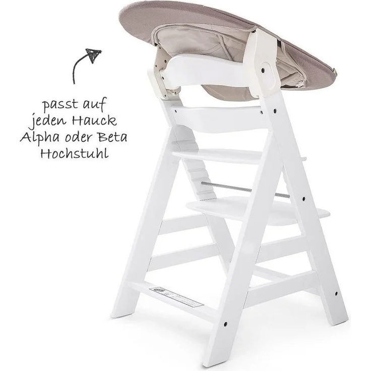 Hauck Neugeborenen Aufsatz / Alpha Bouncer 2in1 beige – Bild 2