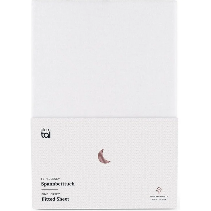Blumtal® Premium Spannbettlaken 100x200 cm Jersey Boxspringbetten - OEKO-TEX zertifiziertes Bettlaken 100x200 cm Baumwolle 100% - Spannbetttuch 100x200 für Boxspringbetten/100x200 Spannbettlaken - Weiß – Bild 5