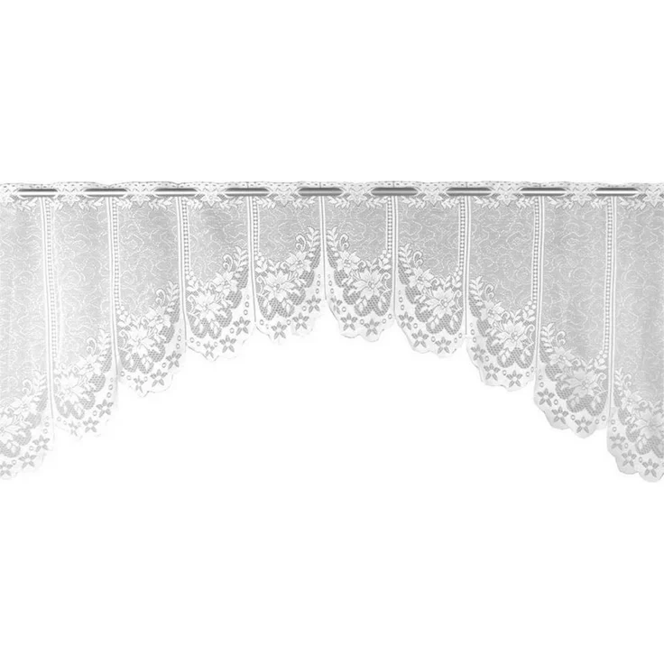 Arsvita Vorhang Mona (1 St), Stangendurchzug, halbtransparent, 2 teiliges Bistrogardinen-Set in Spitzenoptik – Bild 3