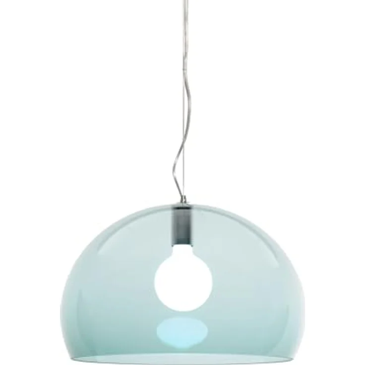 Kartell FL/Y Hängeleuchte, Ø 52 cm, italienisches Design in petrol, E27 warmweiß LED eingeschlossen – Bild 1