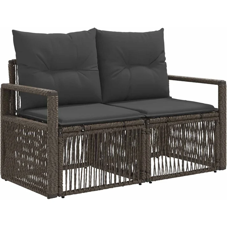vidaXL Gartensofa-set 9 pcs Grau Poly-Rattan 3435734 – Bild 4