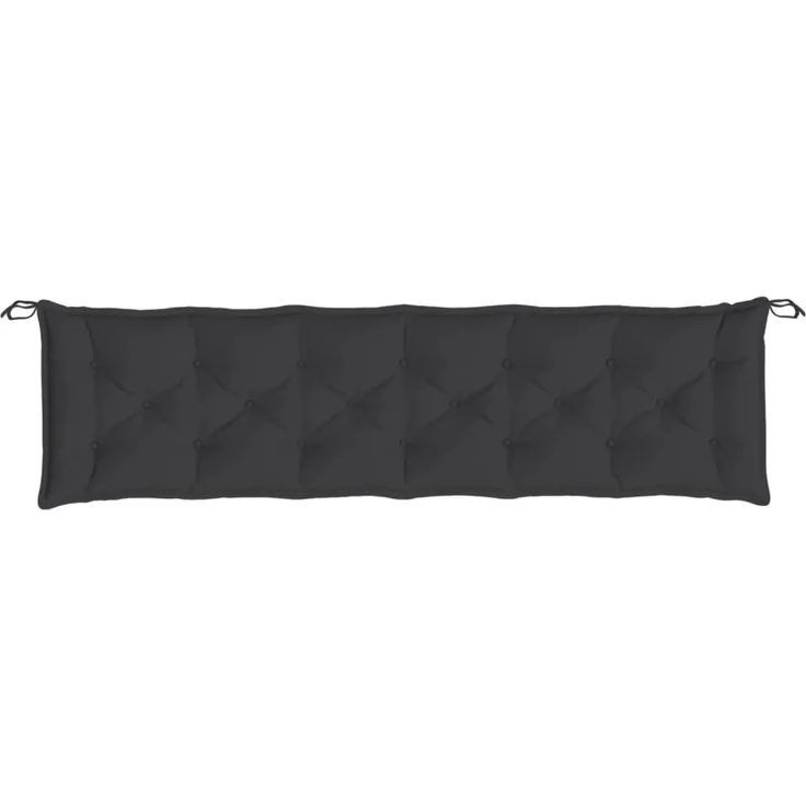 vidaXL Gartenbank-Auflagen 2 Stk. Schwarz 200x50x7 cm Oxford-Gewebe 361742 – Bild 4