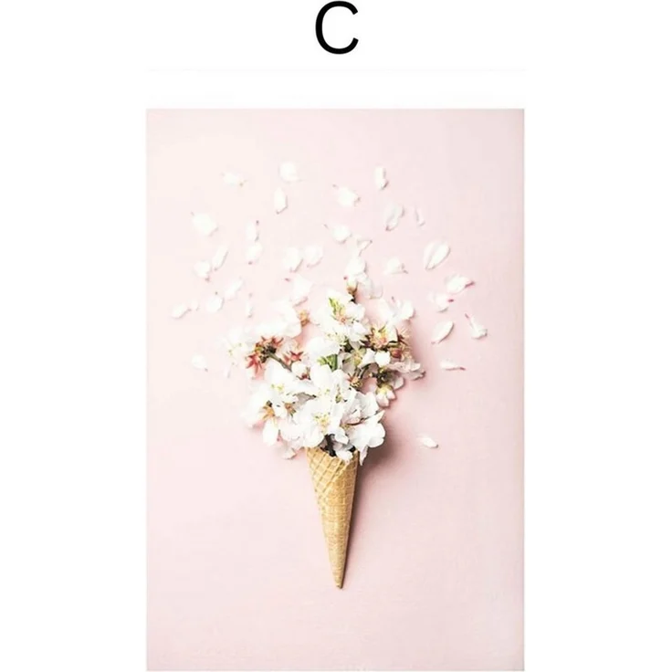 JUSTGOODMOOD Poster an Rosa Wand mit Obst und Sprüche als Deko Print ohne Rahmen D 13 x 18, D (1 St) – Bild 4