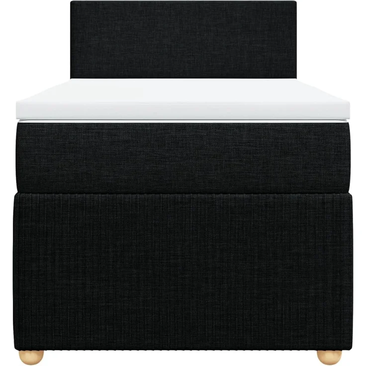 vidaXL Boxspringbett mit Matratze Schwarz 80x200 cm Stoff 3289578 – Bild 6