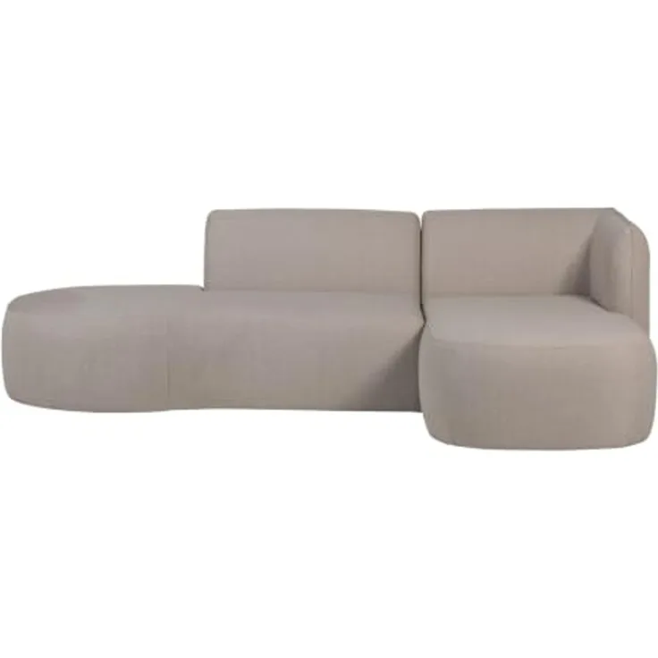Gartenecksofa Chaiselongue Chios - Polyolefin-Stoff Beige, Rechts
