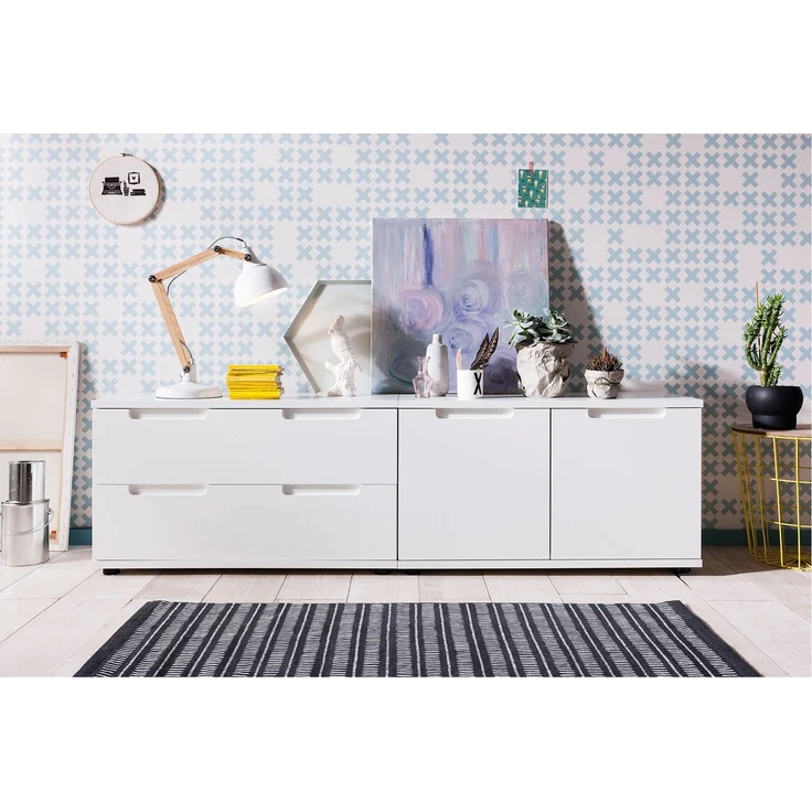 Kommode self Nelli 5 / self Nellli 5, Holzwerkstoff, Weiß, 90 x 52 x 40 cm – Bild 5