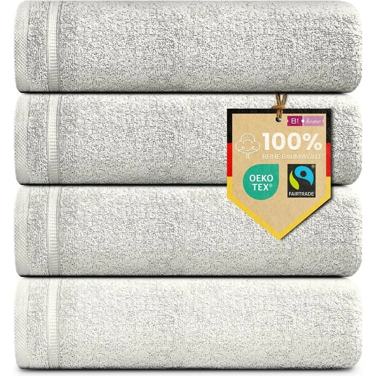4er Set Gästehandtücher Plain creme 30x50 - Größe: 30x50, Farbe: Creme