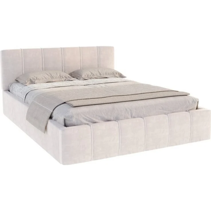 FDM Polsterbett Bettrahmen Bettgestell 90x200, 120x200, 140x200, 160x200, 180x200cm (mit hochwertigem Velour Bezug Trinity, mit großen gepolsterten Kopfteil), Mettelrahmen mit hydraulischer Klappfunktion für mehr Stauraum – Bild 4