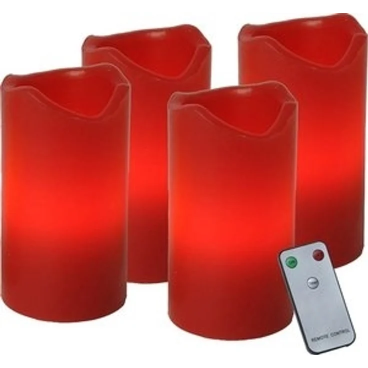 4er-Set LED Adventskerzen mit Timer, Fernbedienung – Bild 6