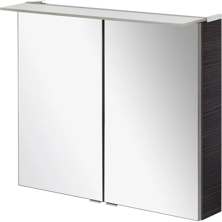 Fackelmann B.PERFEKT LED Spiegelschrank 80 cm breit, Anthrazit