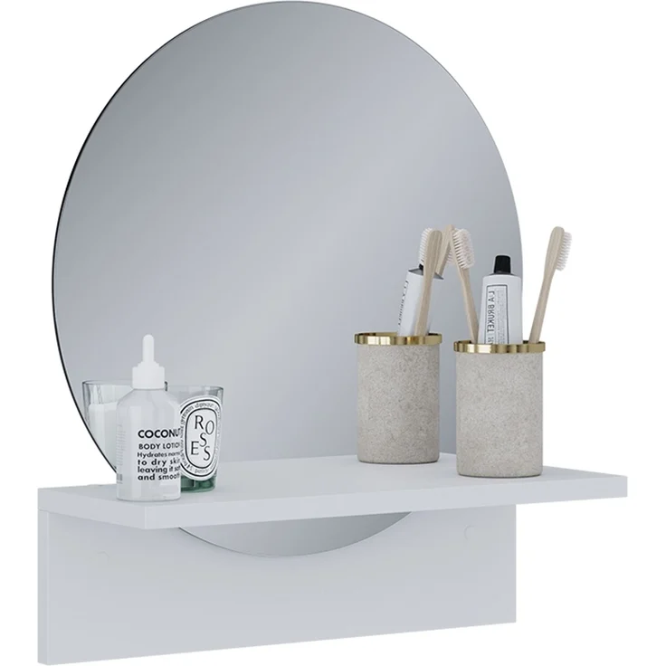 Badezimmerspiegel Elyra Weiß 40 x 47.5 cm mit Ablage Vicco – Bild 6
