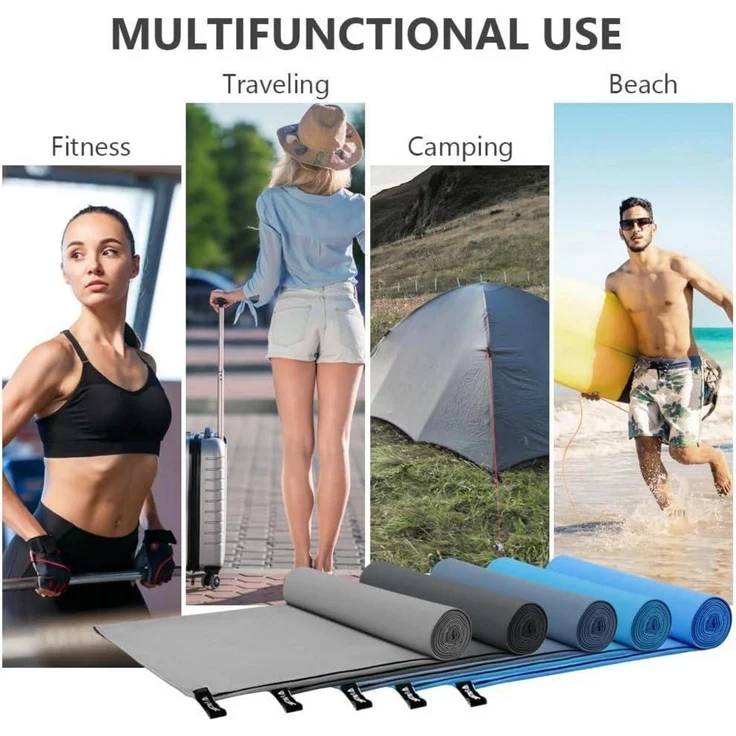 Mikrofaser Handtuch 200x100cm Groß Schnelltrocknend Sporthandtuch Strandhandtuch – Bild 8