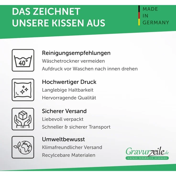 GRAVURZEILE Zierkissen mit Spruch - Ich will dich Heute Morgen nächste Woche - Für Paare -, starke Farben ohne verblassen, Maschinenwäsche geeignet - mit Füllung – Bild 7