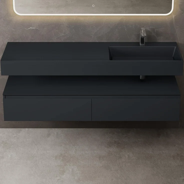 Mai & Mai Badmöbel-Set Unterschrank mit Soft-Close Schubladen inkl. Mineralguss-Waschbecken – Bild 3