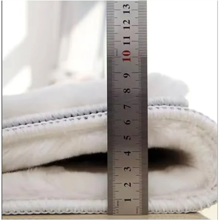 Vimoda Hochflor-Teppich Softy,hochwertiger Fellteppich Wohnzimmer, Rund, Höhe: 25 mm, Eleganter langflor Läufer, Einfarbig, kuschelig, waschbar – Bild 5