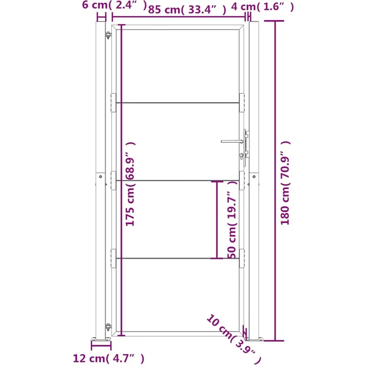 vidaXL Gartentor 100x175 cm Cortenstahl 153206 – Bild 9