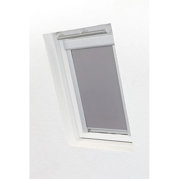 Lysel - Qualitätsdachfensterrollo abdunkelnd hellgrau Rollo geeignet für Velux Dachfenster C 02, (B x H) 38.30cm x 54cm in grau/hellgrau – Bild 6