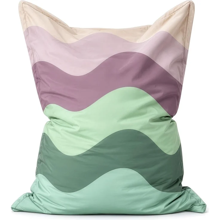 Lumaland Sitzsack XXL Wave - ideal als Sessel Wohnzimmer & Outdoor | Robustes Sitzkissen mit Wave-Design | als Sitzsack Erwachsene & Kinder nutzbar | Bean Bag mit 380 L Füllung für optimale Anpassung