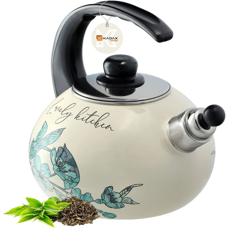KADAX Emaillierter Wasserkocher 2,2 l, Induktion, Gas, Emaille – Bild 1