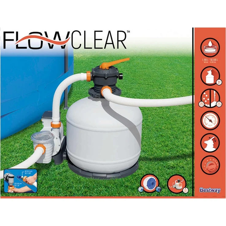 Bestway Sandfilterpumpe Flowclear 11355 L/h 3202465 – Bild 7