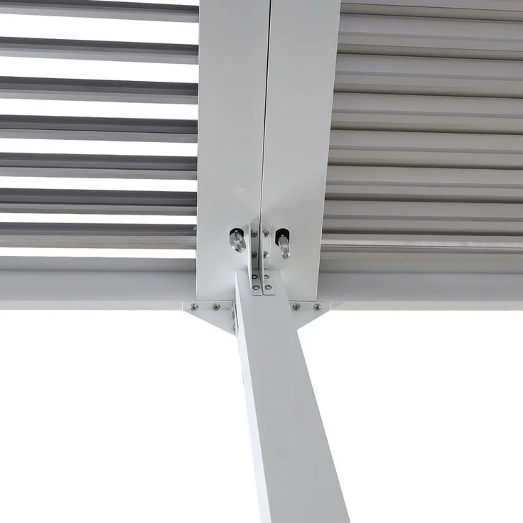 Mendler 'HWC-L41' Pergola mit 3 Seitenwände, Metall weiß, 3x6 m – Bild 6