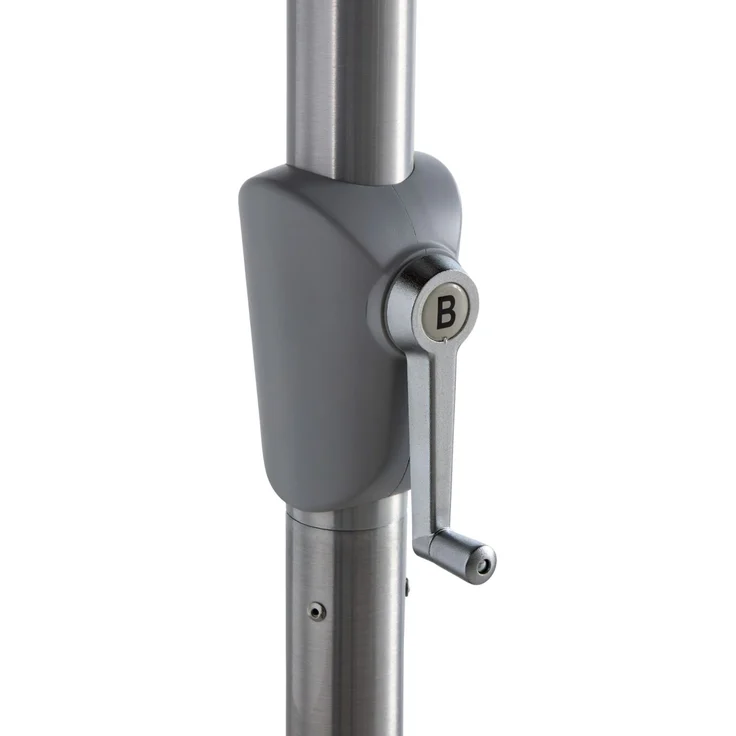 Sonnenschirm Abriola von Brafab aus Aluminium, rund und neigbar, Schwarz, Ø 330 cm – Bild 2