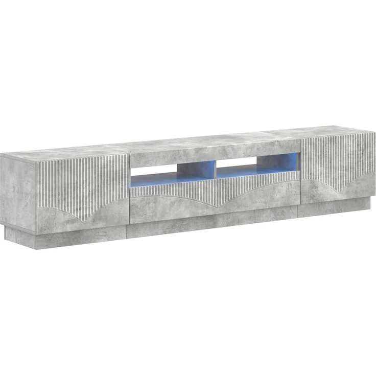 vidaXL LED-TV-Schrank HOORN 3 stk. Betongrau Holzwerkstoff 3416841 – Bild 2