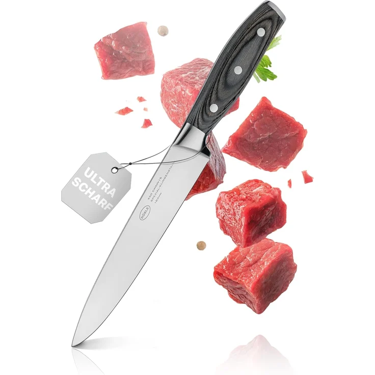 Rösle Fleischmesser WOLFGREY 18 cm Griff Pakka