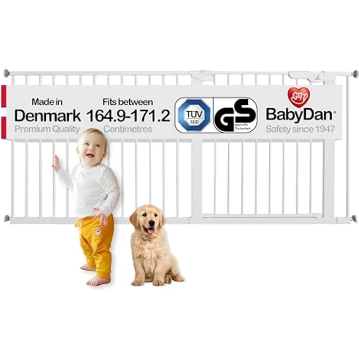 BabyDan Extra breites Schutzgitter für Flur, 164,9–171,2 cm, 8,3 kg – Bild 2