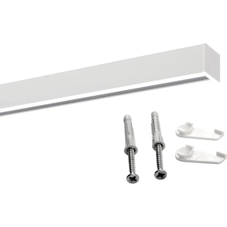 Deco-Raum® 'Square' Gardinenschiene, Aluminium, 280 cm, Weiß – Bild 1