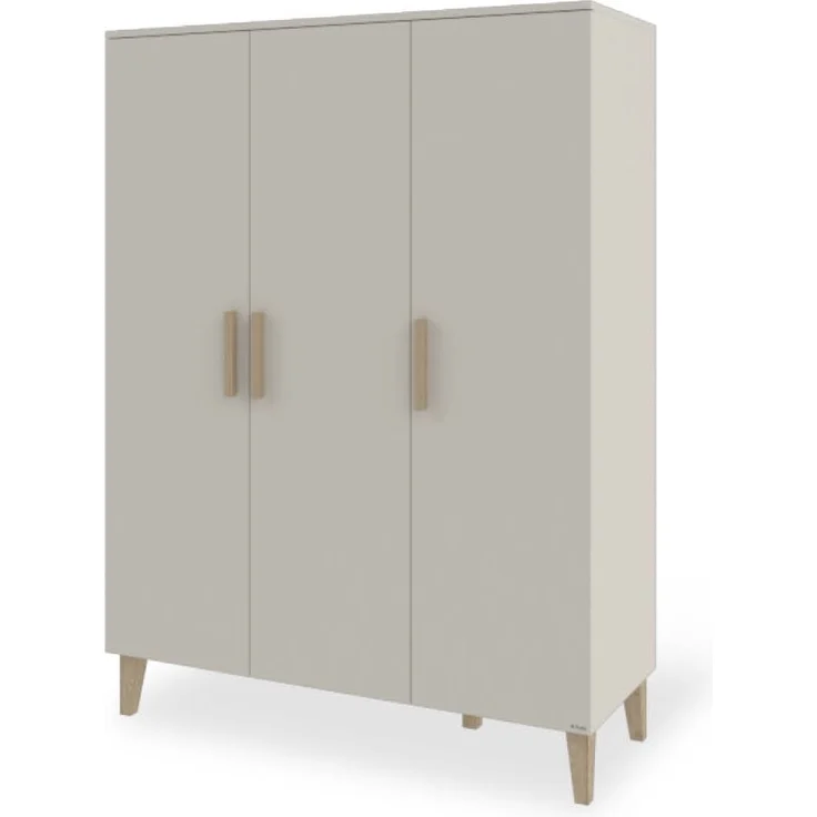 Pinolino 'Tami' Kinderzimmer-Set, breit groß, 3-tlg., Gitterbett, Wickelkommode, Schrank, Holz Beige – Bild 6