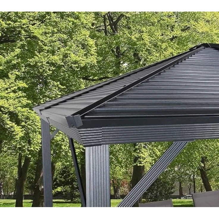 Sojag 'Ventura 1014' Pavillon, Aluminium Basaltgrau, 296 x 423 x 261 cm – Bild 6