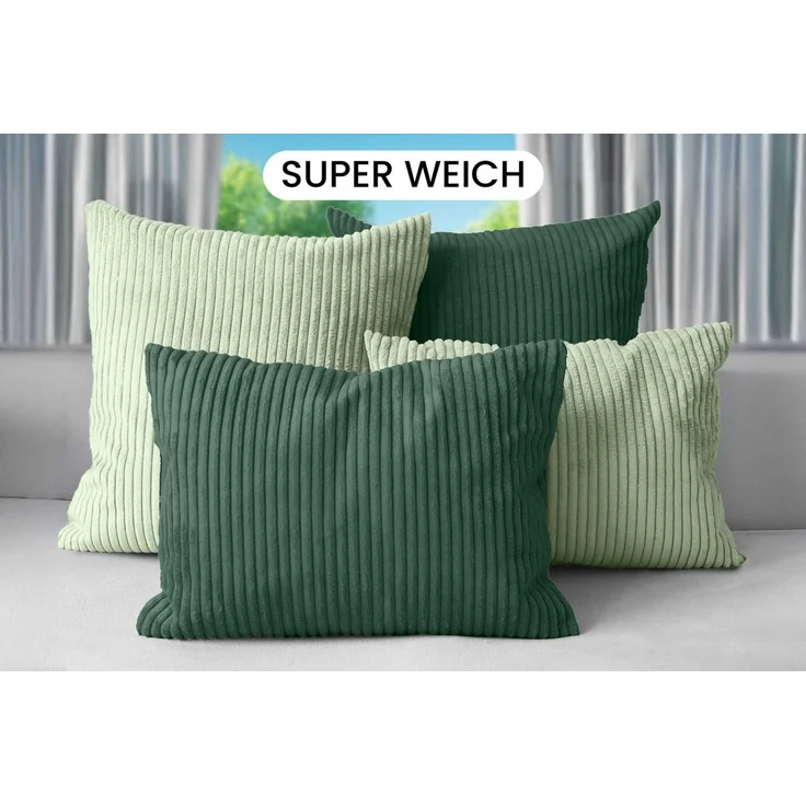 Amilian Dekokissen 4er Set mit Füllung - weiche Sofakissen - 2x 40x40 cm + 2x 35x45 cm, (4 Stück) Kuschelkissen - Couchkissen mit Kissenfüllung - Zierkissen – Bild 2