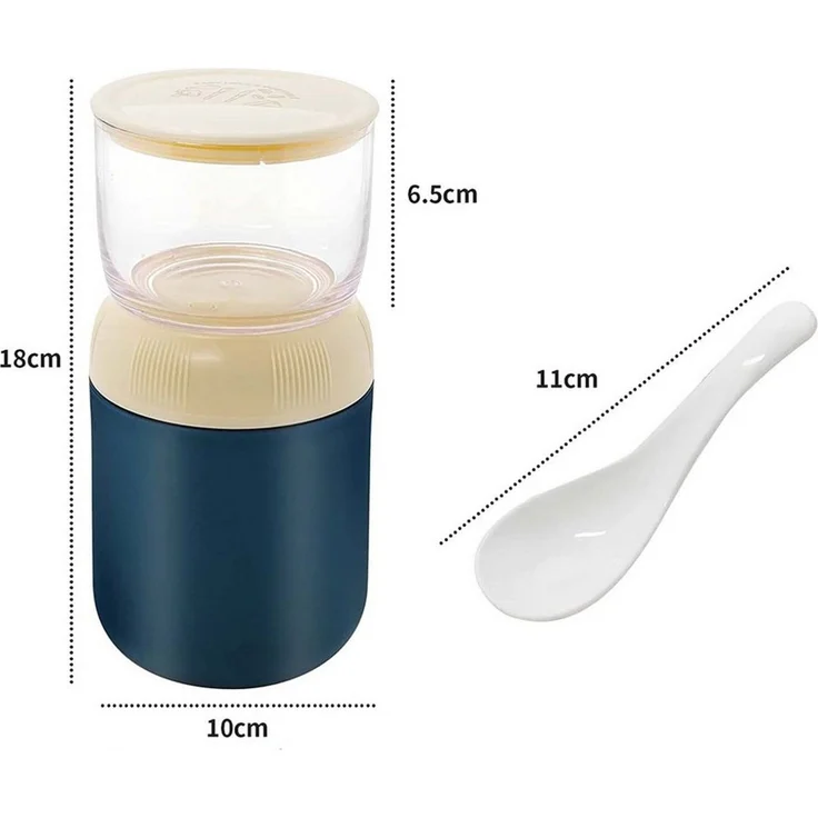 TUWENA Lunchbox Lunchpot Ellipse, Müslibecher, Joghurtbecher, To Go Becher – Bild 2