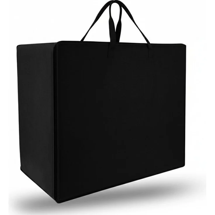 Klappmatratze Aufbewahrungstasche für Decken, Kissen, VS95 67x120x42 cm Schwarz, Beautissu, 42 cm hoch, 335 Liter Kleideraufbewahrungtasche für Klappmatratze Bettzeug – Bild 1