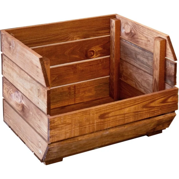 Kistenkolli Altes Land Allzweckkiste 3er Set Küchenregal Olaf 40x33x30 cm in Ocker Gemüsekiste Obsthorde (Spar-Set, 3er Set) – Bild 3