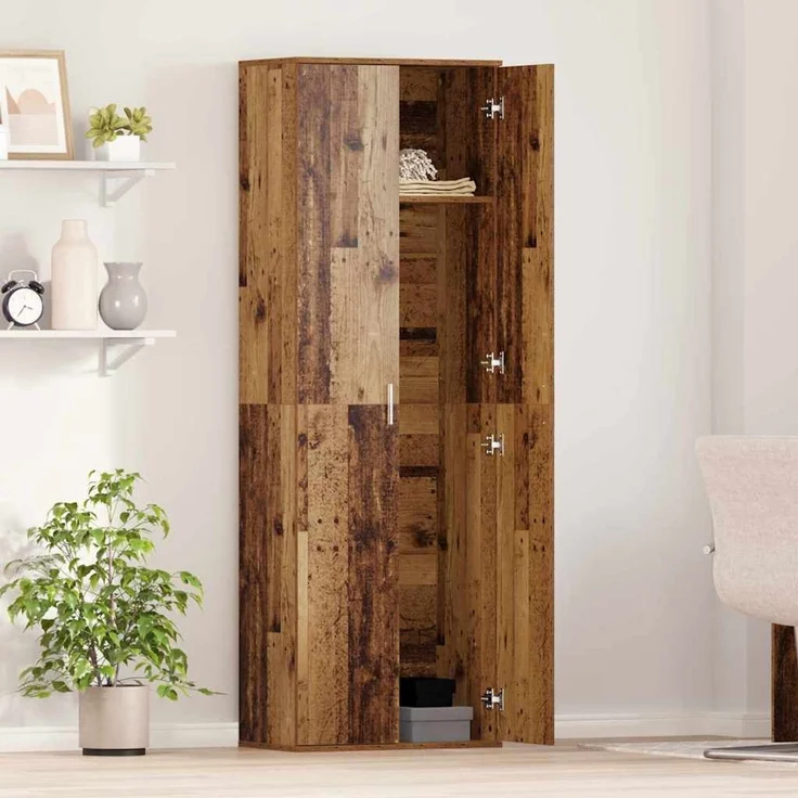 vidaXL Highboard Altholz 60 x 35 x 180 cm Holzwerkstoff 3365567 – Bild 4